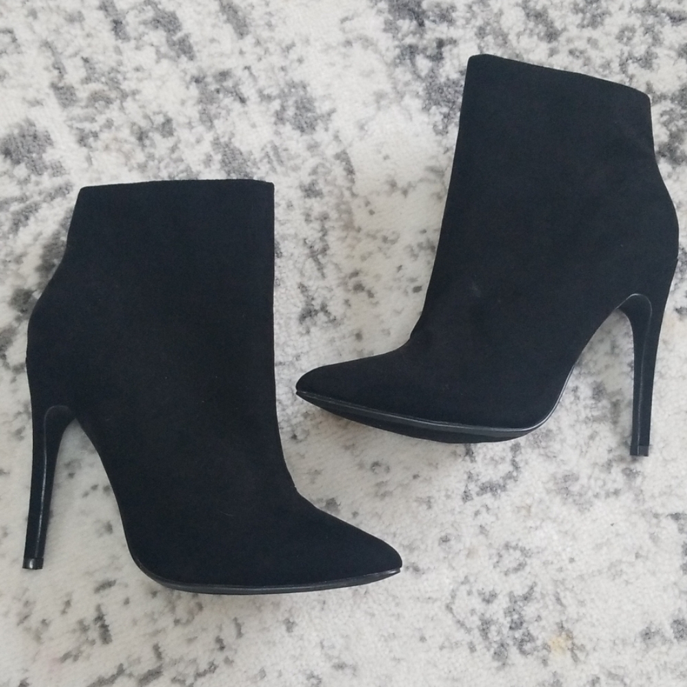 Tall black booties